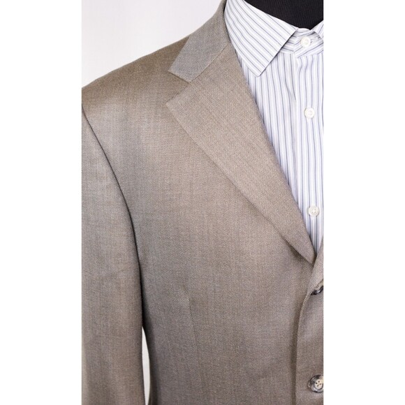 Vintage Designer Oscar De La Renta Men's Silk Wool Suit Jacket Blazer 43R - Picture 6 of 12